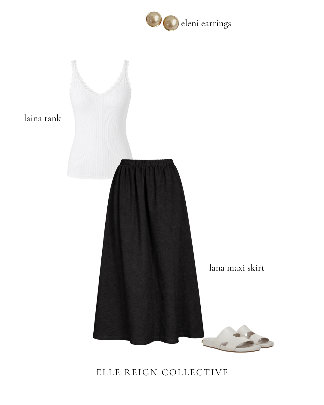 Laina Tank- white – Elle Reign Collective